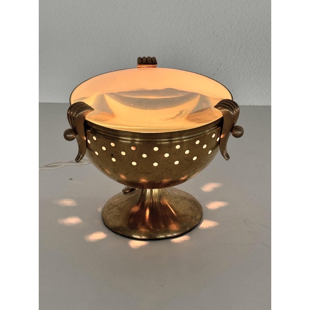 Vintage Italian Brass and Glass Table Lamp from Fontana Arte, 1950s For Sale - Image 10 of 18