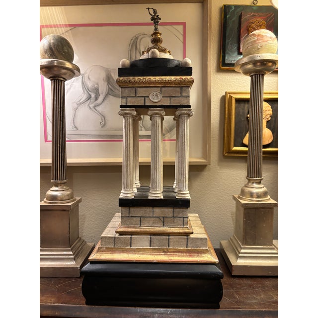 White Large Neoclassical Italian Grand Tour Architectural Model of a Temple Dedicated to Cupid (Eros) For Sale - Image 8 of 15