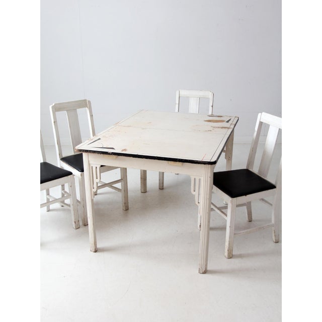 Vintage Square Brand Dining Table Set For Sale - Image 6 of 18