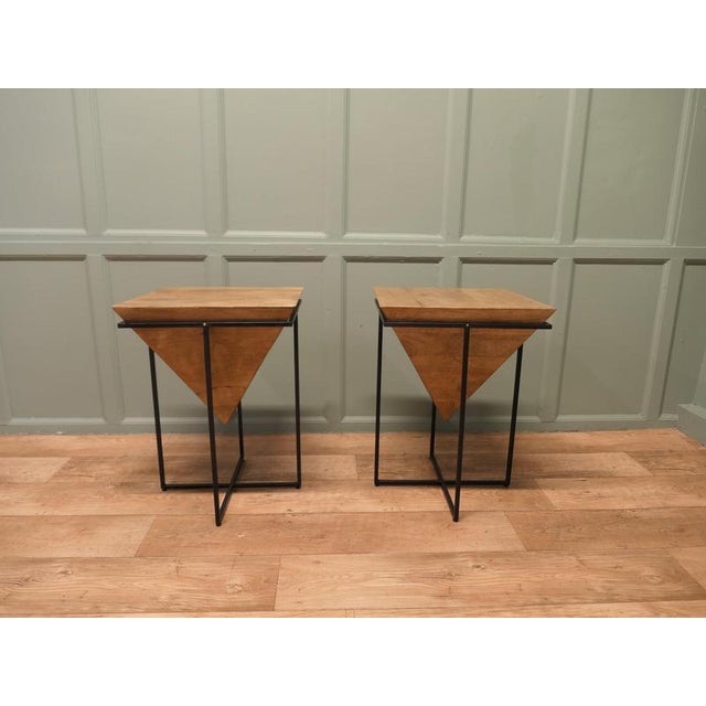 Inverted Pyramid Occasional Tables, 1970, Set of 2 For Sale - Image 4 of 8