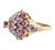 14k Gold and Ruby Cluster Cocktail Ring For Sale - Image 4 of 9