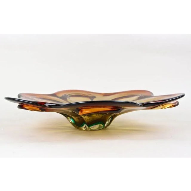 Amber Murano Glass Centerpiece, 1970s For Sale - Image 3 of 18