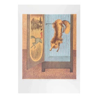 Enrico Benaglia, The Fox, Lithograph, 1980s For Sale