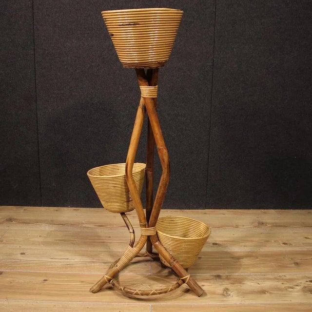 1960s Italian Bamboo Vase Holder, 1960s For Sale - Image 5 of 13