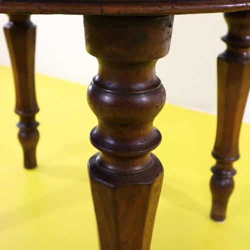 Round Wood Table with Turned Legs For Sale - Image 4 of 9