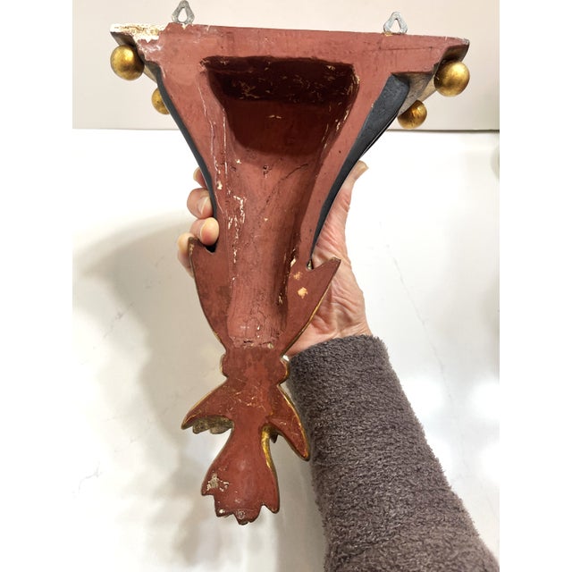 1980s Gilded Bald Eagle Sculpture Atop Matching Corbel For Sale - Image 17 of 18