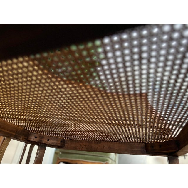 Purple Minton-Spidell Attributed Canework Framed Velvet Sofa For Sale - Image 8 of 10