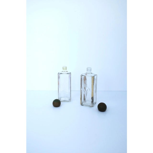 French Art Deco Glass Bottles From Paris, Pair For Sale In New York - Image 6 of 11