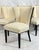 Set of 6 Mid-Century Tuxedo Dining Chairs, Ebonized Wood, Brass Nailheads For Sale In Los Angeles - Image 6 of 18
