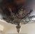1990s Vintage French Neoclassical / Empire Style Gilt Bronze Chandelier With Tortoiseshell Patterned Bowl and Translucent Glass Shades For Sale - Image 5 of 7