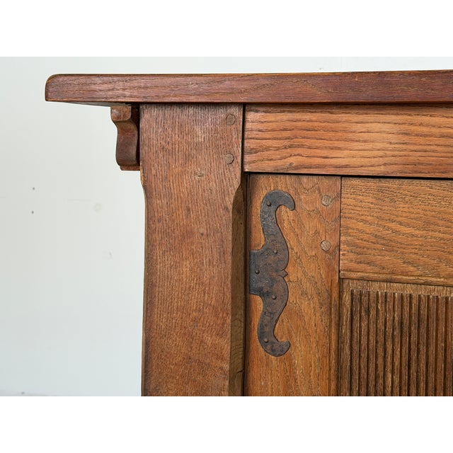 Wood French Provincial Brutalist Oak Sideboard, 1930s For Sale - Image 7 of 16