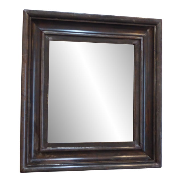 19th Century Silverleaf Pewter Tone Accent Mirror For Sale