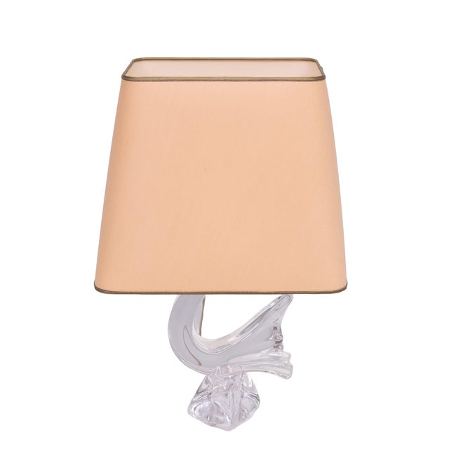 Crystal Glass Bird Table Lamp from Daum, France, 1960s For Sale - Image 6 of 15