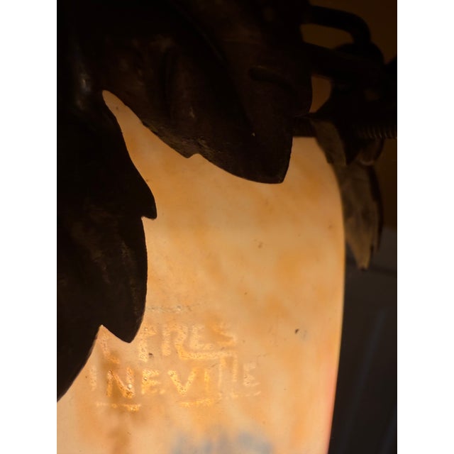 Early 20th Century Signed Muller Freres Luneville French Chandelier For Sale - Image 4 of 8