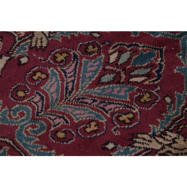 Traditional Antique Indian Rug in Burgundy and Gold With Floral Patterns by Rug & Kilim For Sale - Image 3 of 9