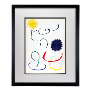 Joan Miro Lithograph Hand Sign Original Ltd. Ed. W/Catalog Ref. C95. Authentic