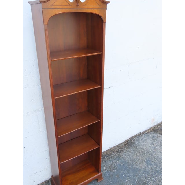 Wood Early 1900s Rockford Tall Narrow Bookcase Display Shelving Cabinet 6357 For Sale - Image 7 of 18