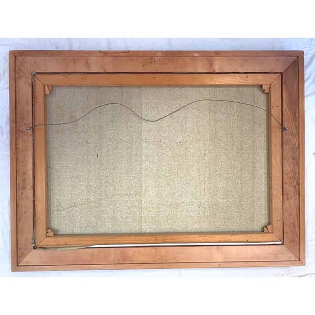 Traditional Large Vintage Signed and Framed Painting on Canvas of Venice Canal For Sale - Image 3 of 17