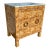 Worlds Away Modern Burl Wood and White Marble Vanity For Sale