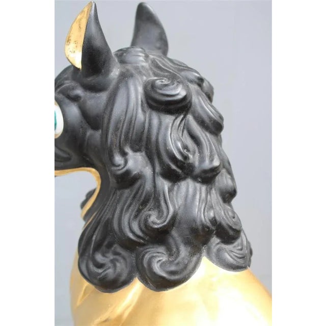 Florentine Porcelain 24kt Gold Chinese Lion, 1970, in Very Good conditions. Designed 1970 to 1979 This piece has an...