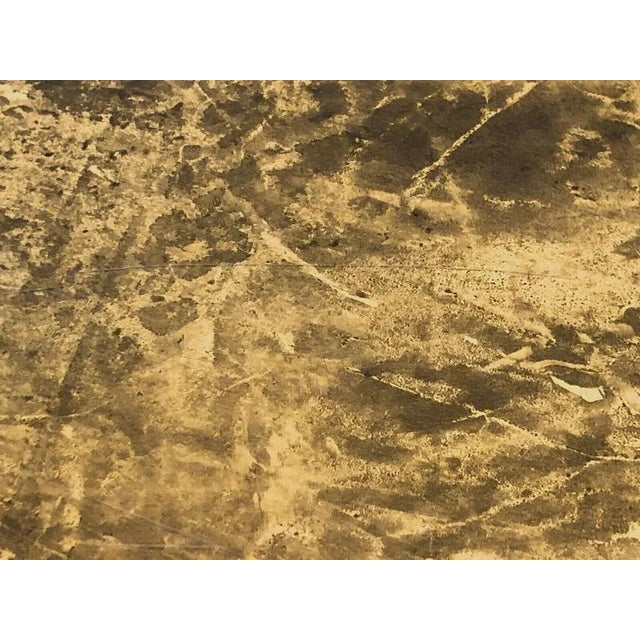 Patinated Lacquer Console Table with Gold Leaf from Roche Bobois, 1970s For Sale - Image 11 of 13