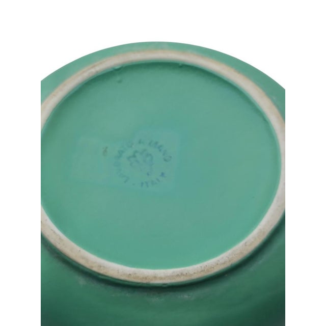 1960s Green Ceramic Vase with Matte Finish by Giovanni Gariboldi, Italy, 1960s For Sale - Image 5 of 8
