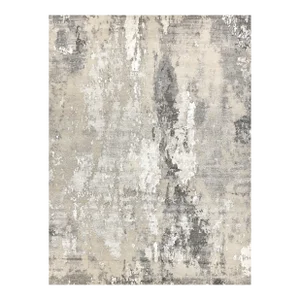 Exquisite Rugs Cosmo Hand-Knotted New Zealand Wool & Bamboo Silk Silver/Gray/Ivory Rug-8'X10'