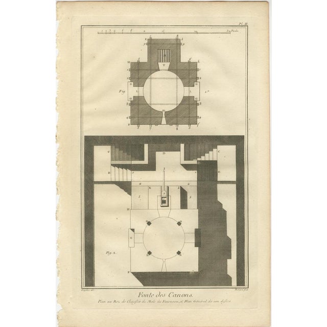 Cannon Foundry Engravings from Diderots Encyclopédie, 1770s, Paper, Set of 4 For Sale - Image 3 of 10