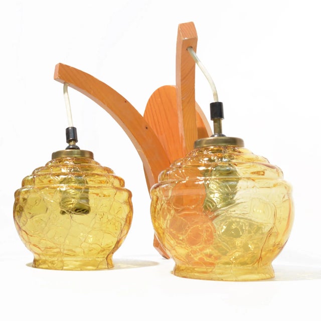 Polish wall lamp produced by Elektrotechniczna Spółdzielnia Inwalidów, in Krakow, Nowa Huta, in the 1970s. The project was...