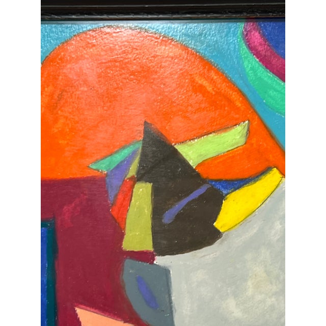 Surrealism and Cubism Inspired Colorful Abstract Painting For Sale - Image 4 of 7