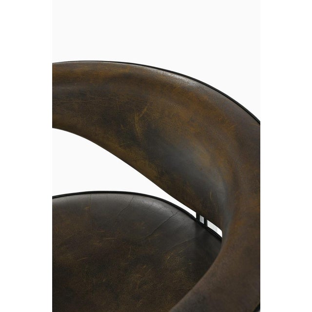 1960s Armchair in Steel and Leather attributed to Horst Brüning, 1968 For Sale - Image 5 of 7