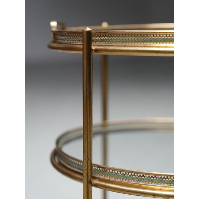 1960s Bar Cart in Brass and Glass from Maison Jansen, France, 1960s For Sale - Image 5 of 11