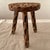 Rustic Vintage Brutalist Hand Carved Tripod Milking Stool For Sale - Image 3 of 12