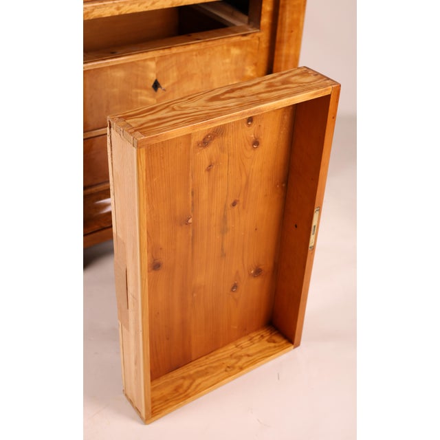 Biedermeier Secretary Desk in Birch, 1820 For Sale - Image 6 of 18