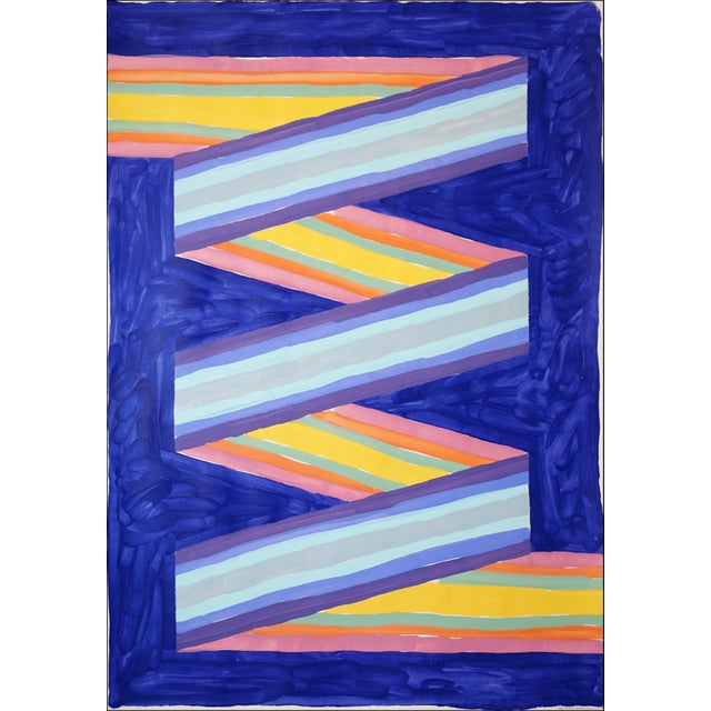 Details: Title: Rainbow Banner Medium: Acrylic on Watercolor Paper Size: 100x140 cm total (40x55.3 inches); each panel...