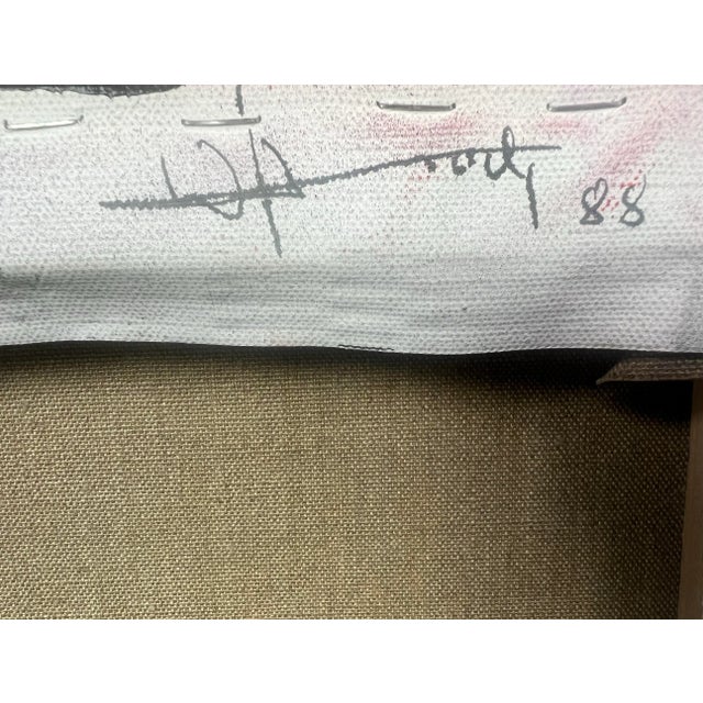 1980s Walter Strack (1936-2021), Modern Abstract Acrylic Painting on Linen, Signed & Dated For Sale - Image 5 of 5