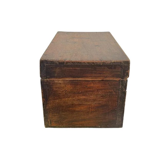 Hand-Decorated Wooden Box, 19th Century For Sale - Image 5 of 9