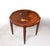 Wood 1930s Art Deco French Jules Leleu Style Round Inlaid Mahagony Coffee Table Tapered Legs For Sale - Image 7 of 18
