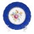 Vintage Czechoslovakian Porcelain Plate With Cobalt Blue & Gilt Floral Design For Sale