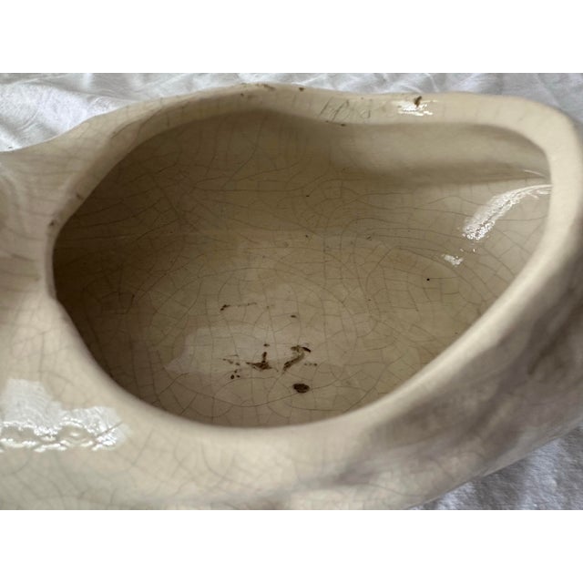 White Vintage Mid 20th Century White Swan Ceramic Planter For Sale - Image 8 of 10