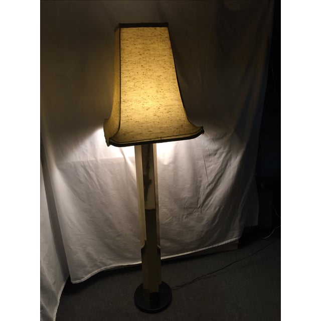 Hexagonal Brass Column Floor Lamp | Chairish