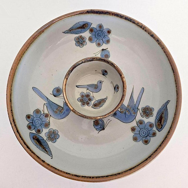 1970s Tonalá Mexico Ceramic Chip and Dip Bowls Designed by Ken Edwards, 2 Pieces For Sale - Image 9 of 15