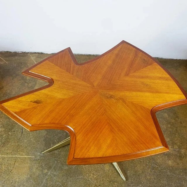 Wood Mid-Century Austrian Walnut and Brass Coffee Table by Oswald Haerdtl For Sale - Image 7 of 14