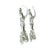 Silver One-of-a-Kind Talia Jade Deco Revival Diamond Drop Earrings Platinum 5.50 Ct For Sale - Image 8 of 11