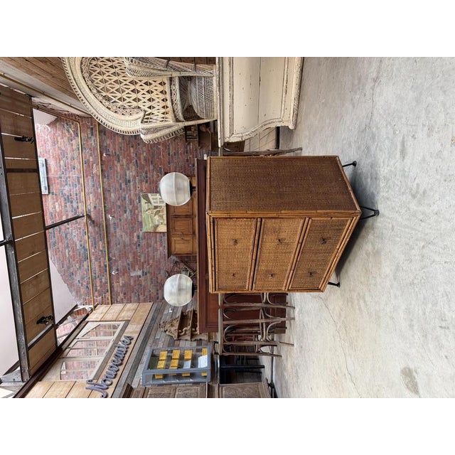 Wicker and Rattan Chest of Drawers, 1960s For Sale - Image 3 of 9