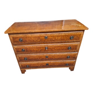 17th Century Commode with Floral Motifs, Italy For Sale