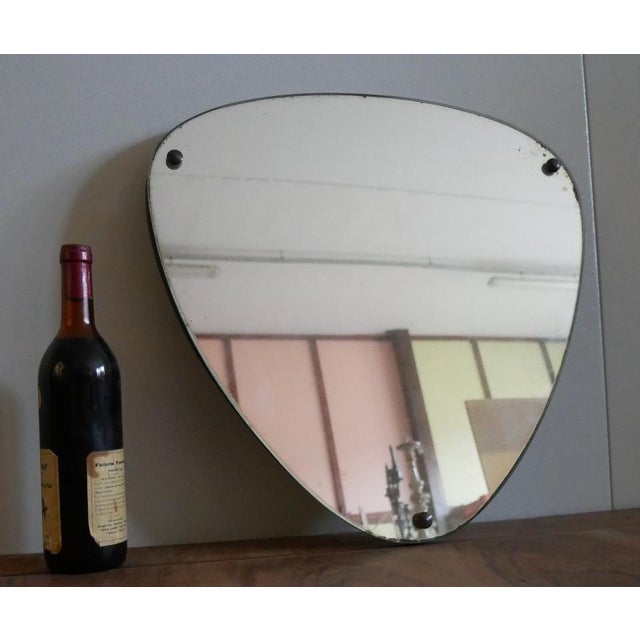 Italian Modernist Triangular Mirror, 1950s-1960s For Sale - Image 9 of 11
