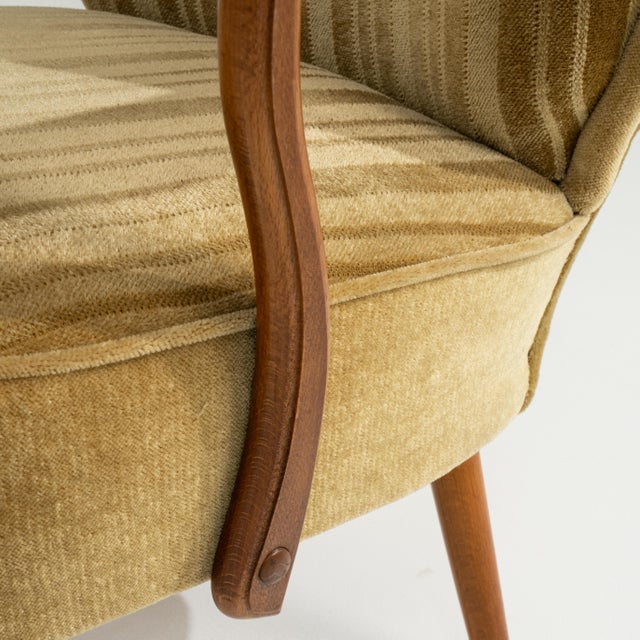 Mid-Century Modern Set Of Three Mid Century Modern Upholstered Armchairs For Sale - Image 3 of 12