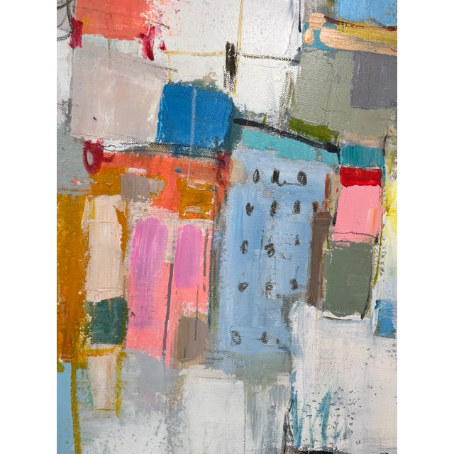 White Contemporary Abstract Original Oil Painting For Sale - Image 8 of 12