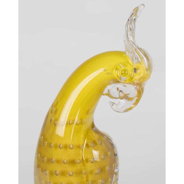 Vintage Murano Glass Parrot Sculpture by Alfredo Barbini, 1950s For Sale - Image 11 of 18